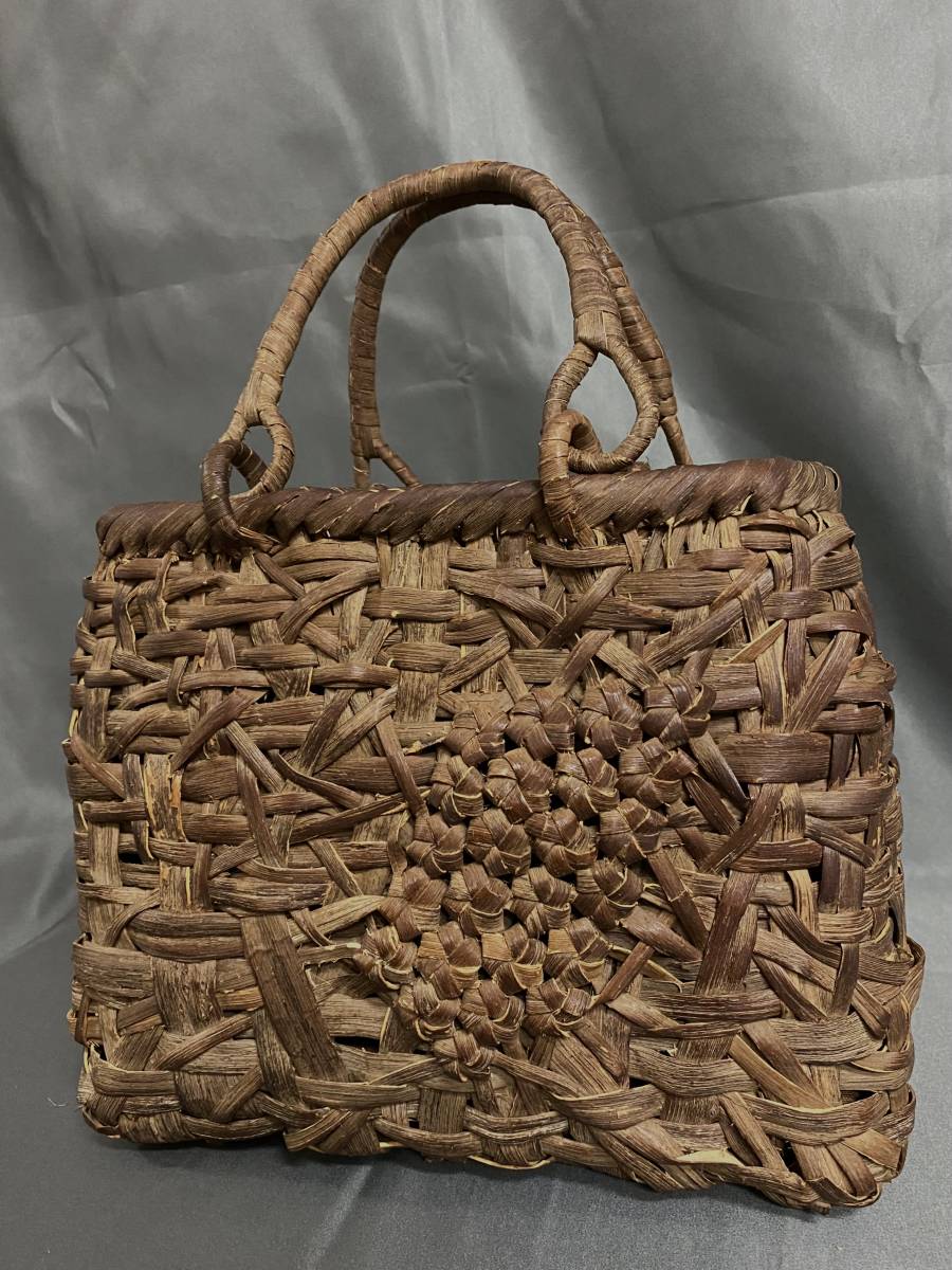  Shirakawa .1 number . use extra-large worker hand-knitted disorder braided flower braided (.. pattern ) mountain .. basket bag 