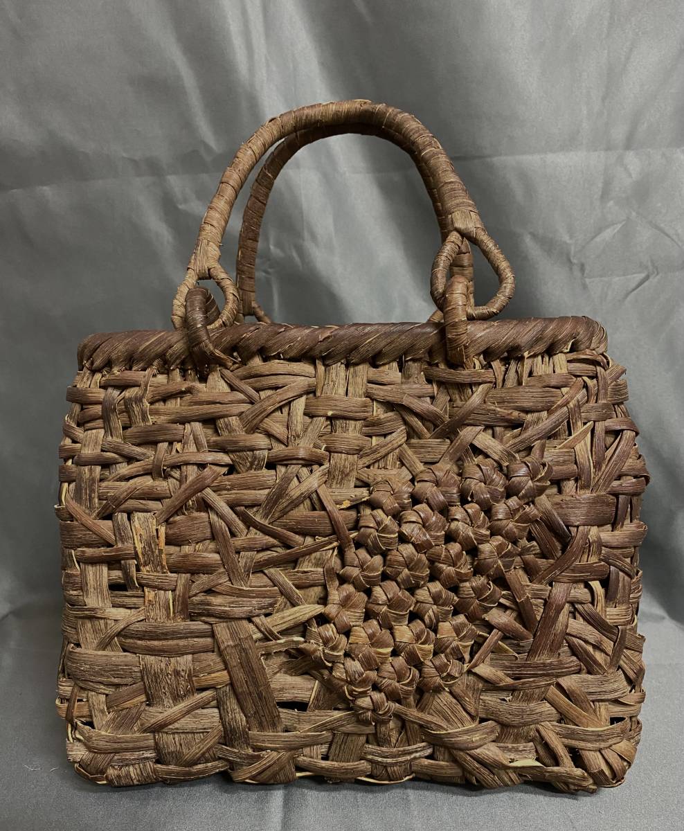  Shirakawa .1 number . use extra-large worker hand-knitted disorder braided flower braided (.. pattern ) mountain .. basket bag 