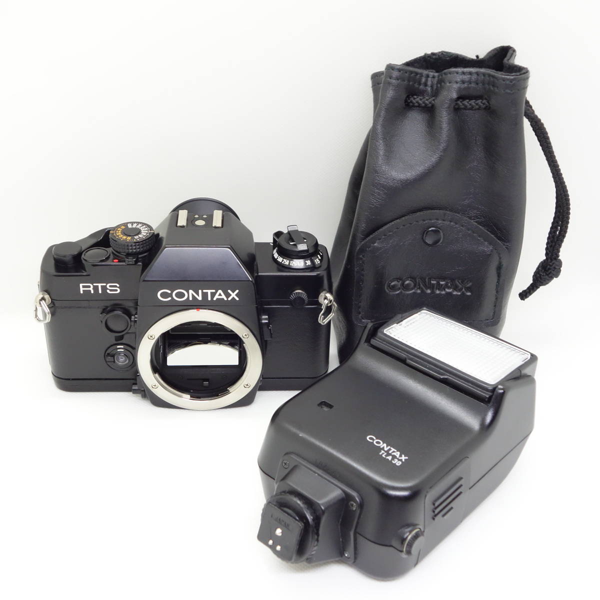 コンタックス フィルムカメラ 一眼レフ CONTAX RTS II 2 QUARTZ ボディ + TLA 30 ストロボ セット_画像1