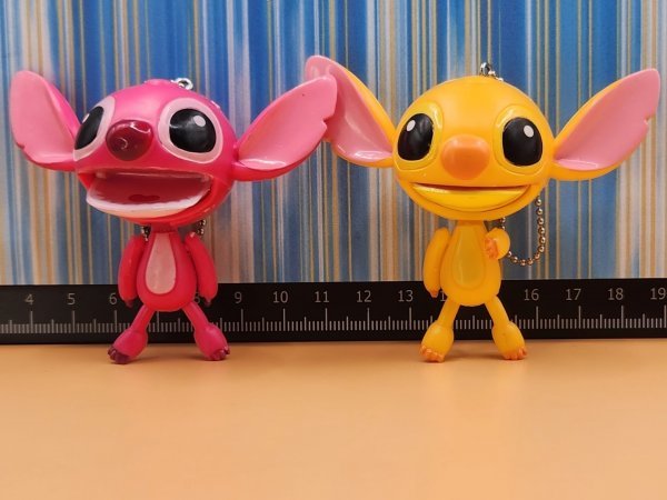 ディズニー リロ＆スティッチ ブラブラ ボールチェーン フィギュア エンジェル ルーベン 検Lilo&StitchマスコットFigurineキーホルダー_画像1