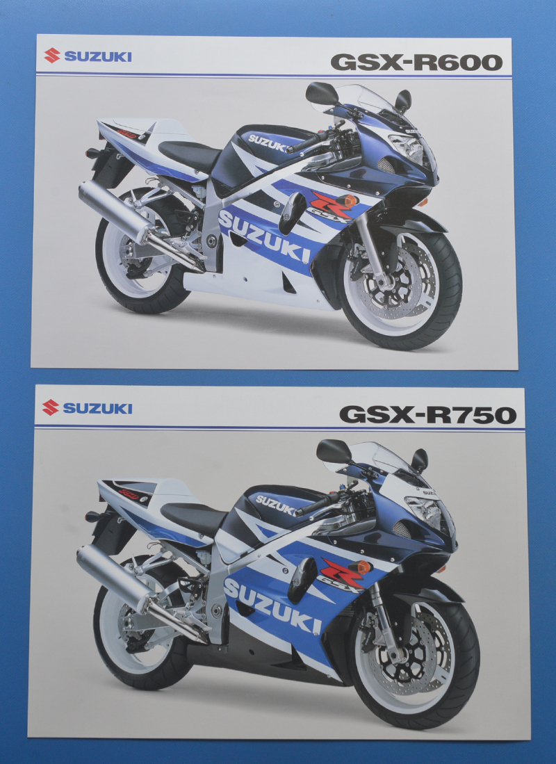 スズキ GSX-R600 GSX-R750 GSX-R750F GSX-R1000 SUZUKI 英語表記 輸出モデル 1999年6月 カタログ６枚【S輸出2001-17】の画像2