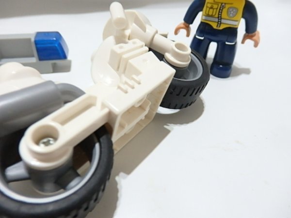 #2000 Lego Duplo блок транспортное средство мотоцикл мотоцикл POLICE полиция . 2 колесо машина # особый детали кукла fig