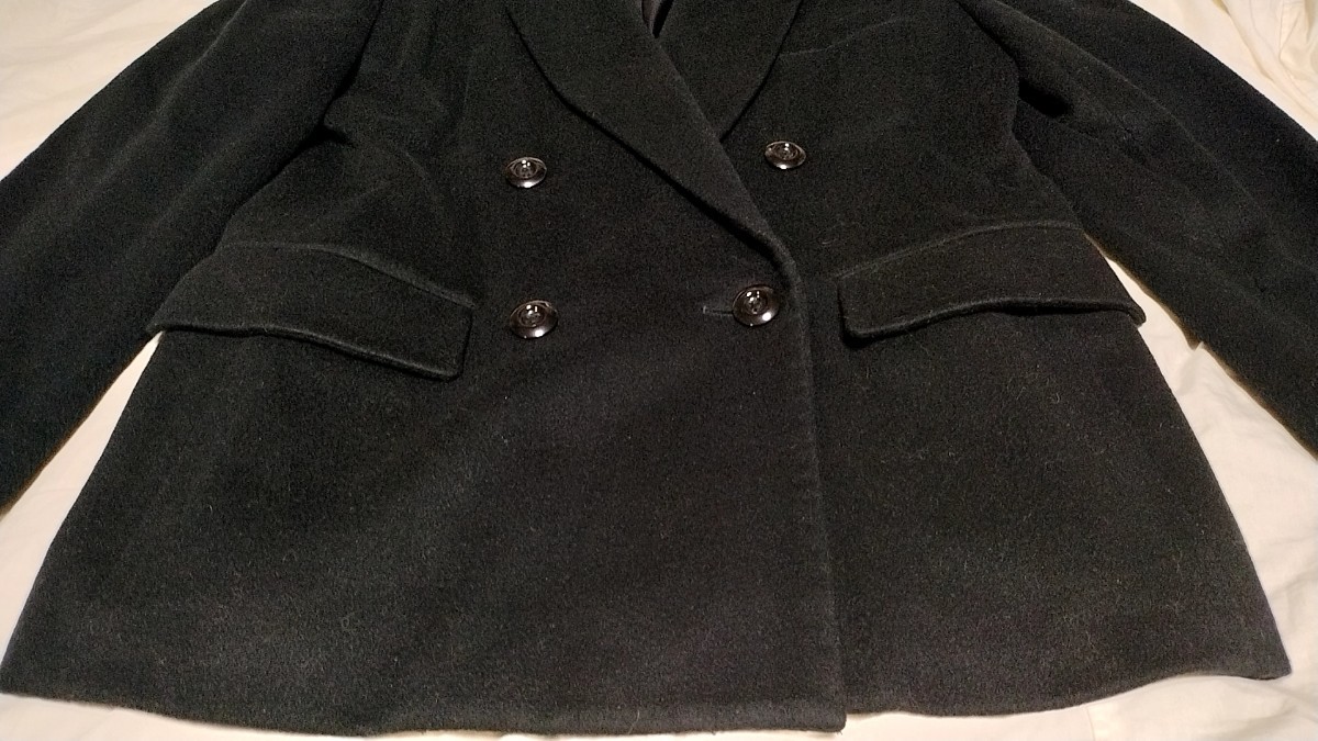 極美品 GEORGI ZISIS カシミヤ100% コート ブラック ダブル 黒 極美品 GEORGI ZISIS カシミヤ100% コート ブラック ダブル 黒