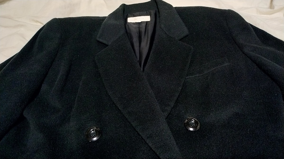 極美品 GEORGI ZISIS カシミヤ100% コート ブラック ダブル 黒 極美品 GEORGI ZISIS カシミヤ100% コート ブラック ダブル 黒