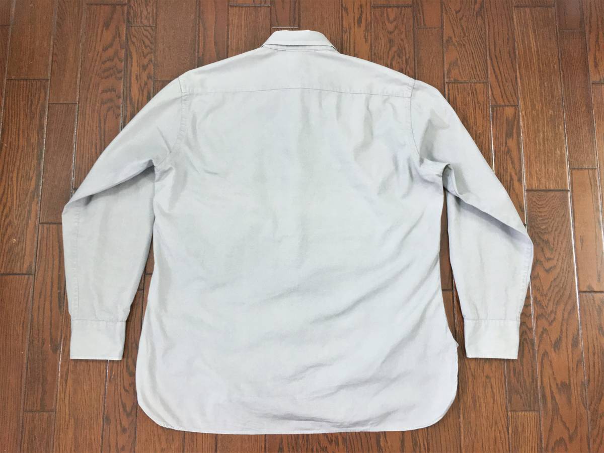 シンプソンズ スーレット SIMPSON'S Soulette ビンテージ マチ付き 長袖 ワークシャツ １５ハーフ グレー ポプリン 検索 ５０ｓ ６０ｓ_画像3