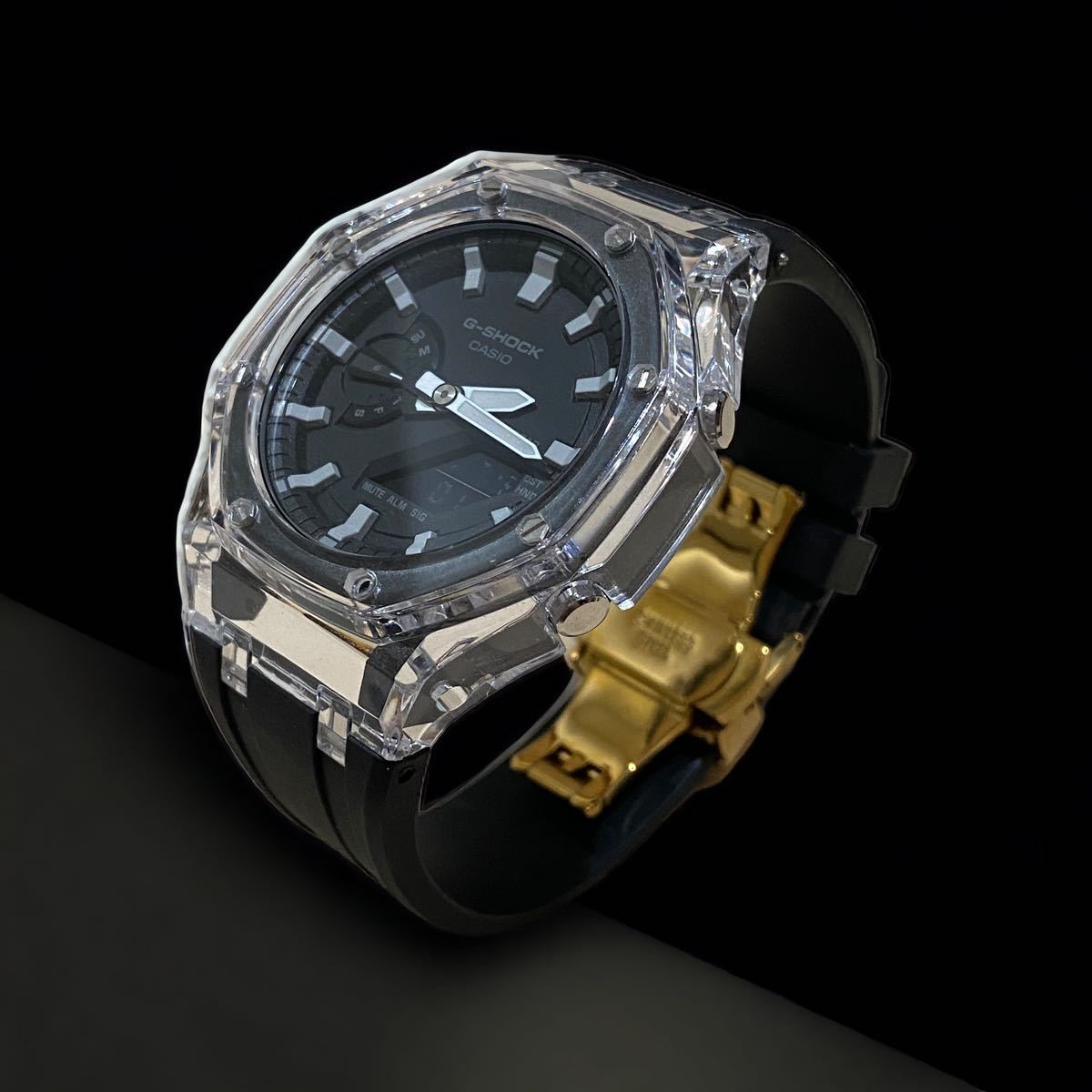 G-SHOCKカスタム カシオークメタル ブラック GA2100カスタム G-SHOCKカスタム カシオークメタル ブラック GA2100カスタム