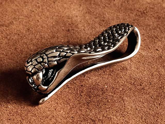  double ring attaching brass made Cobra key holder ( silver ). main charm pendant top ... key ring key hook two -ply can 