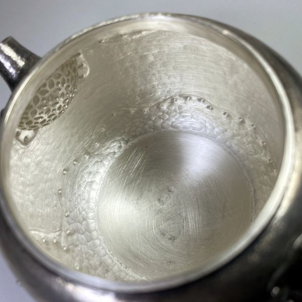純銀製 急須 木摘 木取手 煎茶道具 長さ約12cm_画像7