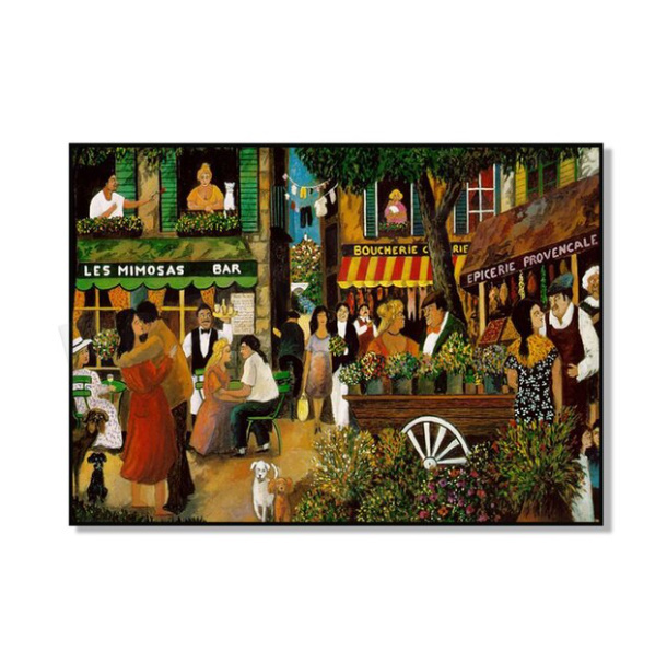  C2924 ガイ・ビュフェ Guy Buffet マティーニ バー BAR レストラン キャンバスアートポスター 50×70cm イラスト 海外製 枠なし H_画像1