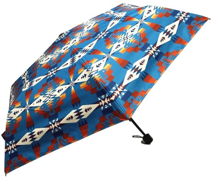 新品 限定 PENDLETON ペンドルトン ネイティブ柄 アンブレラ 折りたたみ傘 (トゥーソンターコイズ) インディアン 折り畳み傘 男女兼用_画像1