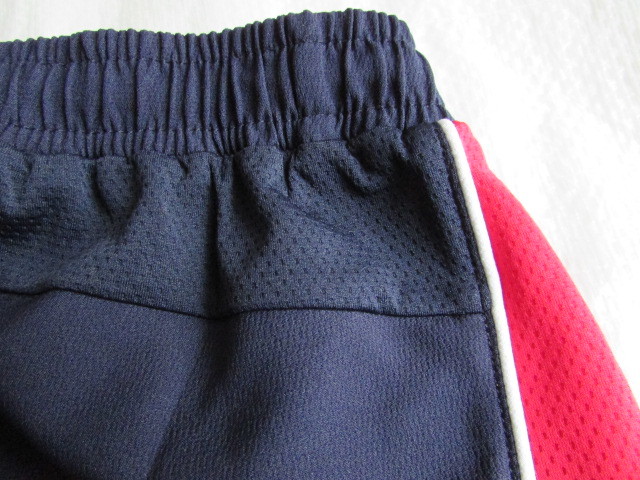  мужской L размер USED красивый Yonex половина игра брюки короткий хлеб темно-синий / оттенок красного теннис бадминтон др. yonex