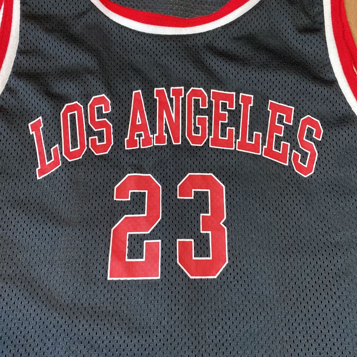 LOS ANGELES 23 バスケットボール シャツ ブラック系 サイズL 古着_画像5