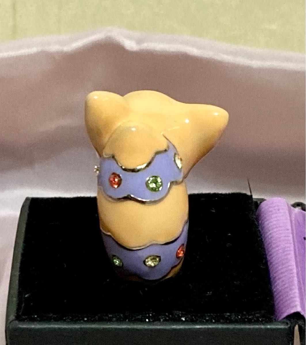 ANNA SUI リング キツネ オレンジ×パープル アナスイ 未使用 レア