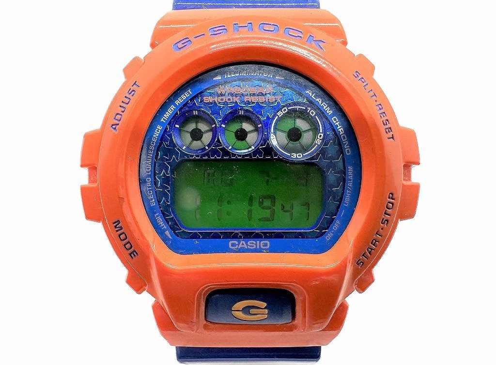 カシオ CASIO G-SHOCK クレイジーカラーズ デジタル クォーツウォッチ 腕時計 オレンジ×ブルー DW-6900SC-4
