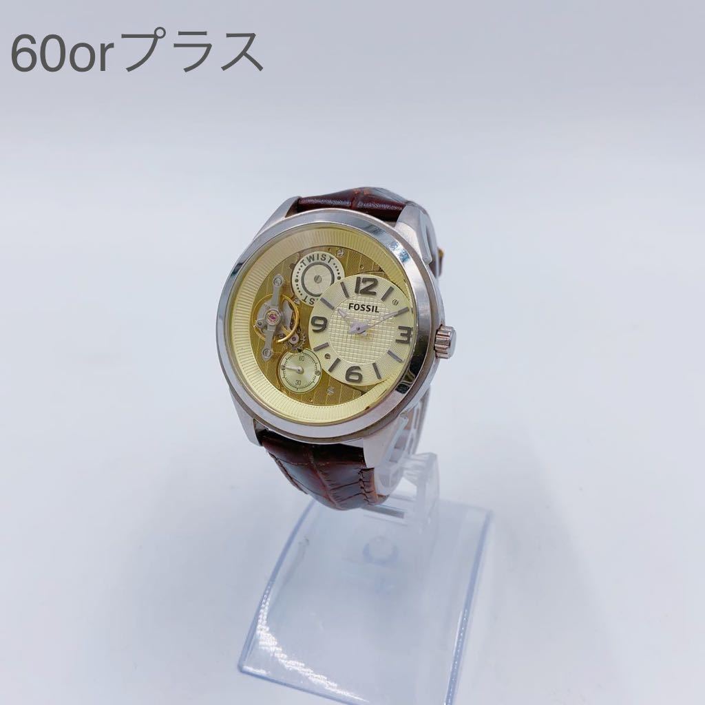 7C11 【動作品】FOSSIL フォッシル 腕時計 TWIST 自動巻き メンズ ME