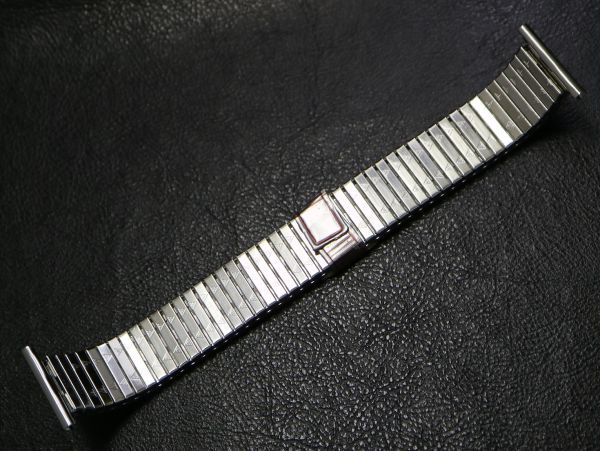 [24.0. silver direct ..] dead stock 1960's~ JB CHAMPION PREST O-FLEX Vintage expansion band LONG wristwatch belt 