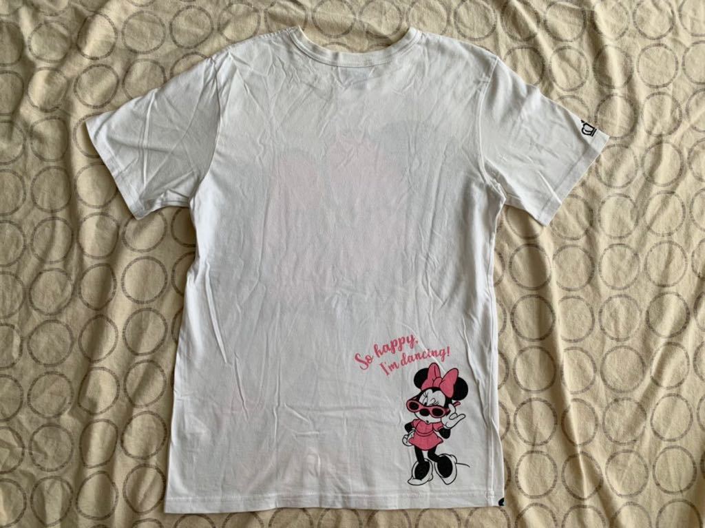 BABYDOLL×Disney ミニーマウスのビッグプリントがかわいいレディース半袖TシャツM ホワイトディズニー_うしろ