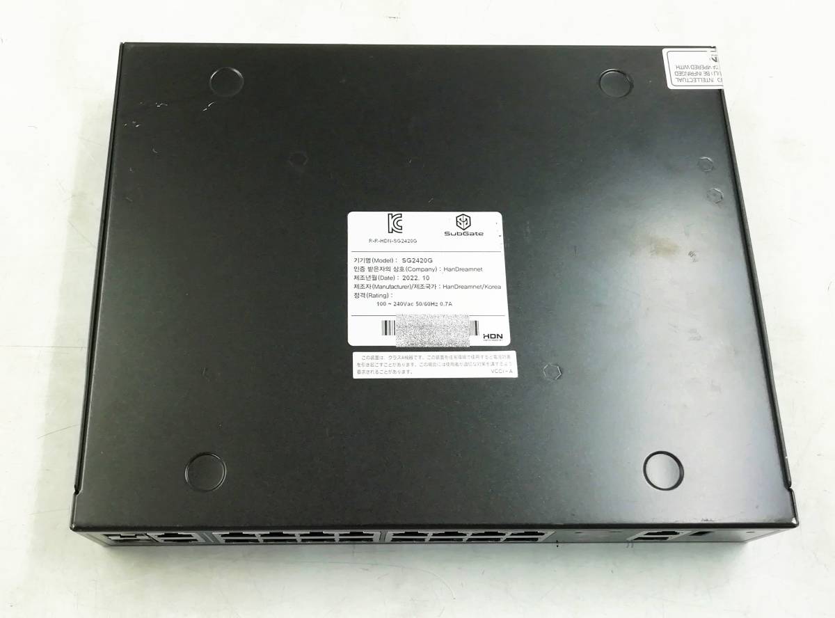 ファンレス静音】SubGate SG2420G 16ポート スイッチングハブ 22 ファンレス静音】SubGate SG2420G 16ポート スイッチングハブ 22
