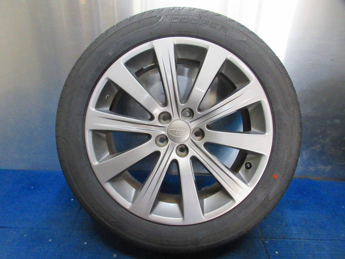 ★8.5-9分山★20年製★ COOPER ZEON C7 215/50R17　スバル エクシーガ純正ホイール 17×7J +55 5H-100 4本セット　D1250_画像3