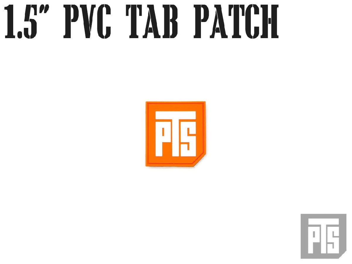 PTS-0050　【正規品】PTS 1.5インチ PVC Tab パッチ オレンジ_画像1