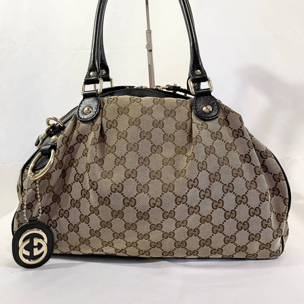 美品】 正規品 グッチ GUCCI 2way ハンドバッグ ショルダーバッグ GG