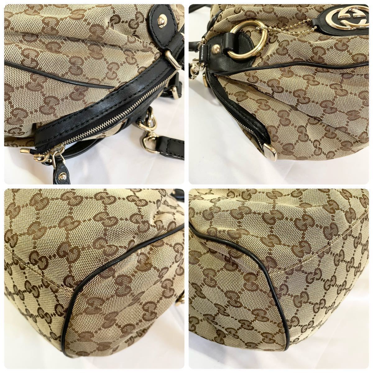 美品】 正規品 グッチ GUCCI 2way ハンドバッグ ショルダーバッグ GG