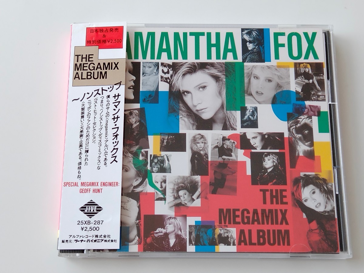 【日本限定盤/帯定着維持美品】Samantha Fox / THE MEGAMIX ALBUM 帯付CD アルファ 25XB287 87年NON STOP DISCO MIX,サマンサ・フォックス_画像1