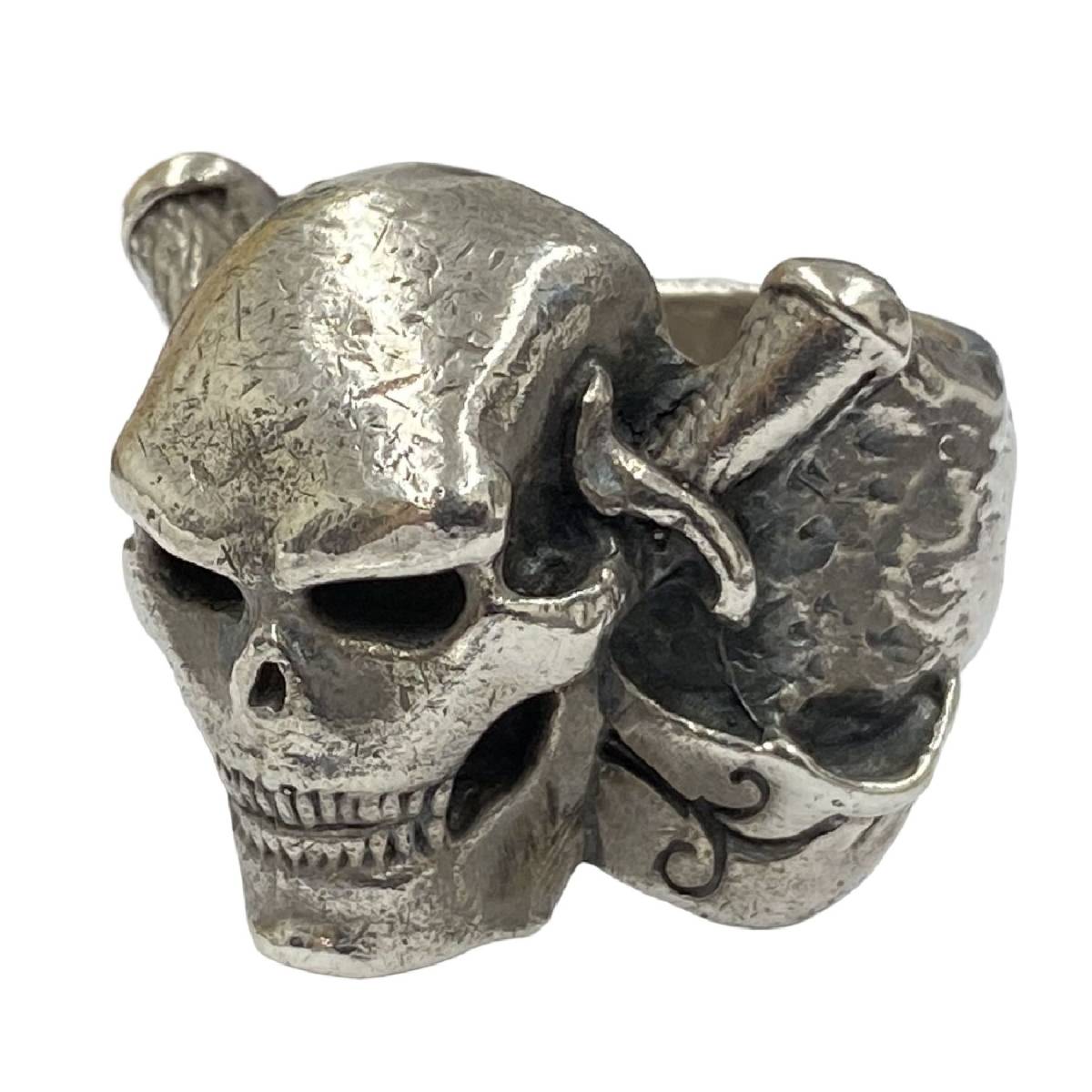 CRAZY PIG PIRATE SKULL パイレーツ スカル リング 23号-