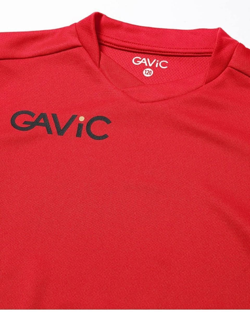 GAViC ガビック☆サッカー トレーニングウェア 練習着 半袖 Tシャツ 吸汗速乾☆ボーイズ ジュニア☆レッド 140cm