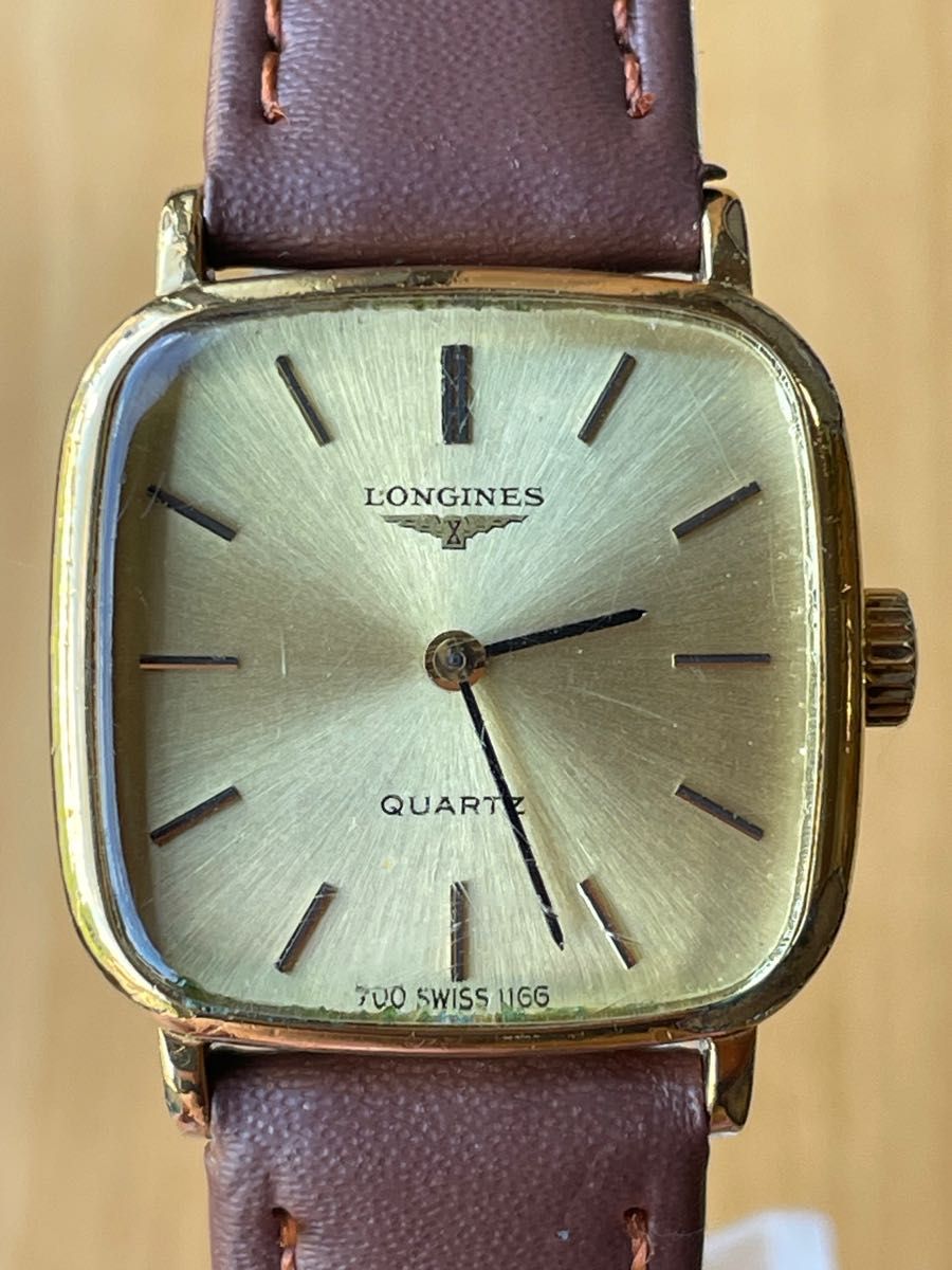 LONGINES ロンジン QZ 文字盤 ゴールド【動作状況 良好