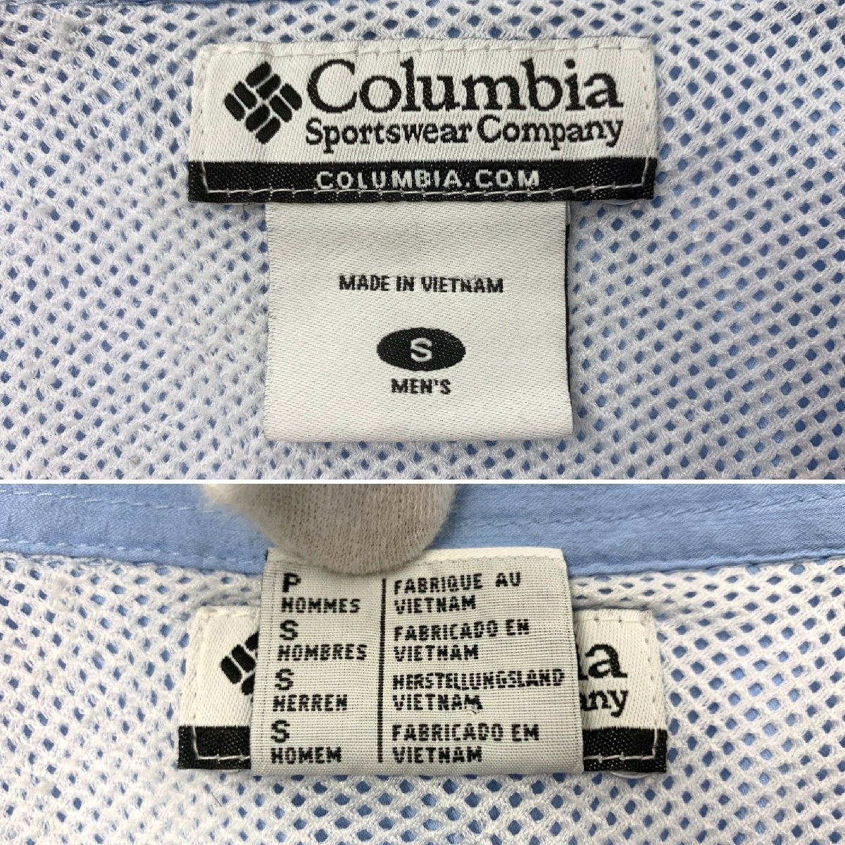 Columbia (コロンビア) PFG 半袖フィッシングシャツ ナイロン系 XM7585 S 水色 メンズ /036_画像6