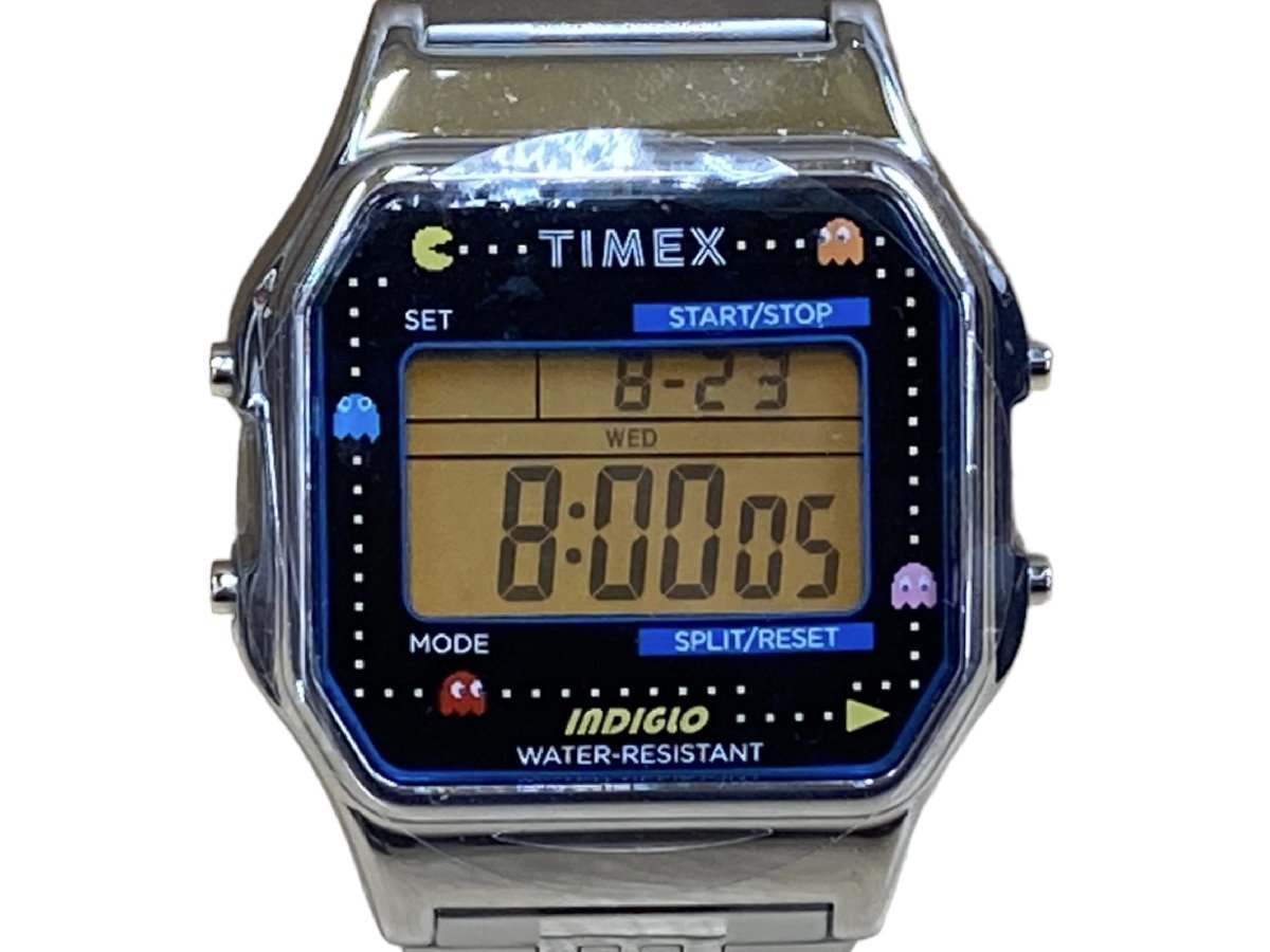 無料発送 TIMEX タイメックス /027 ユニセックス シルバー 腕時計 限定モデル ウォッチ コラボレーション 生誕40周年記念 パックマン PACMAN T80 タイメックス