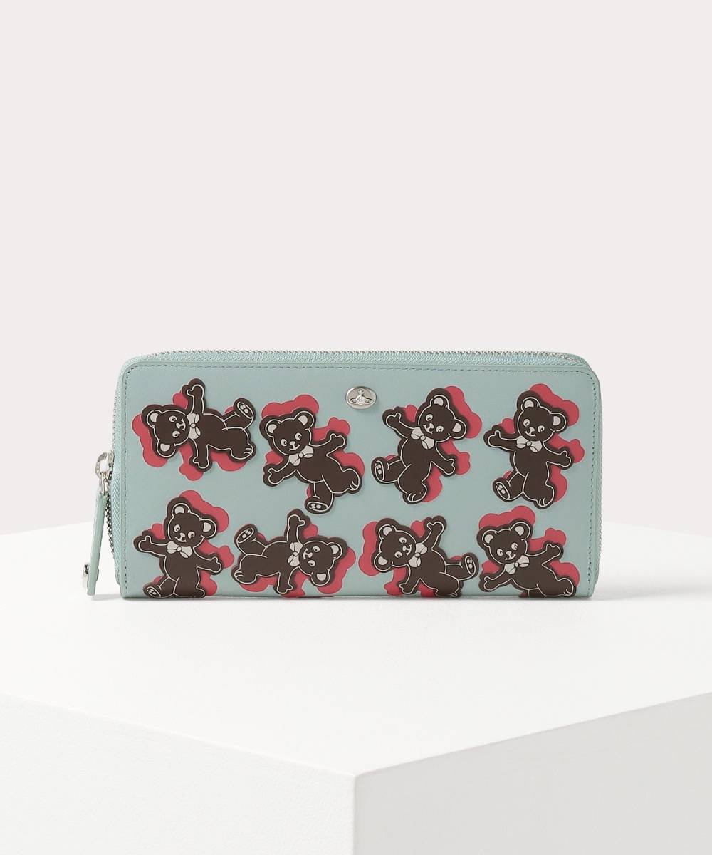 ○★新品 未使用 vivienne westwood 長財布 HAPPY BEAR ラウンドファスナー クマ