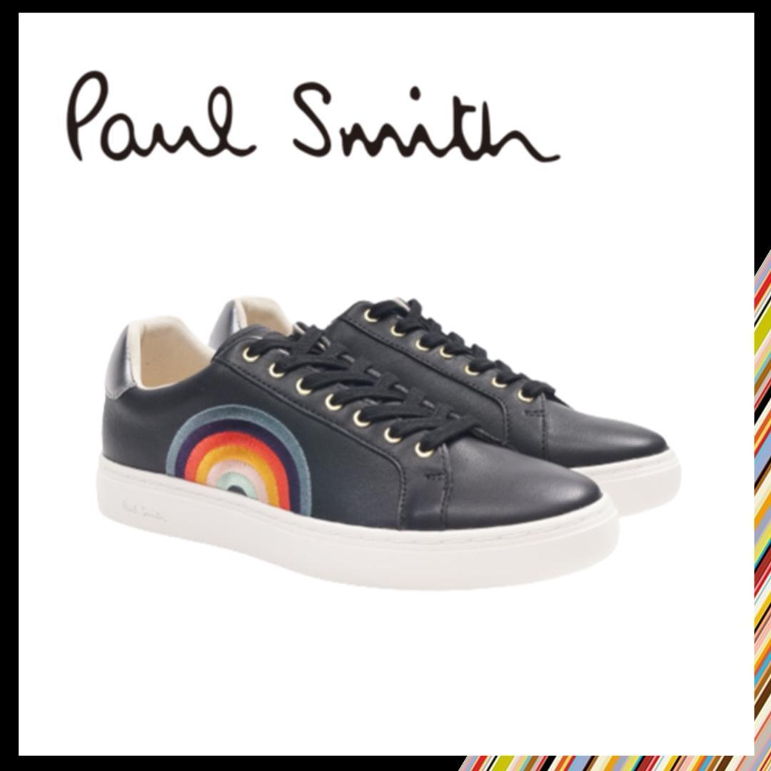 ○★新品 未使用 Paul Smith ラパン 定番スニーカー 黒 24.5cm○●