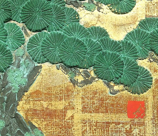 GLC】戸屋勝利 「松」 日本画3号共シール 歴史的人物/戦国武将画人気