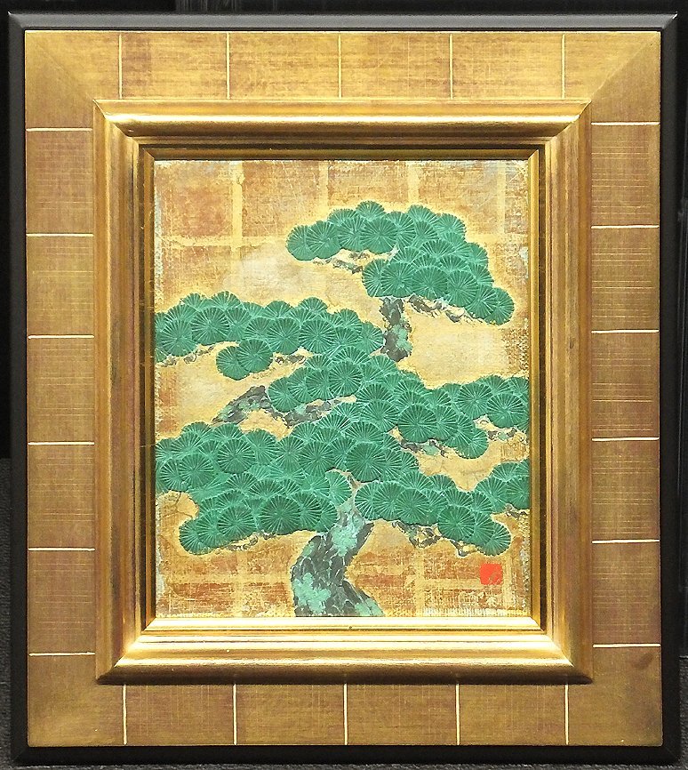 GLC】戸屋勝利 「松」 日本画3号共シール 歴史的人物/戦国武将画人気