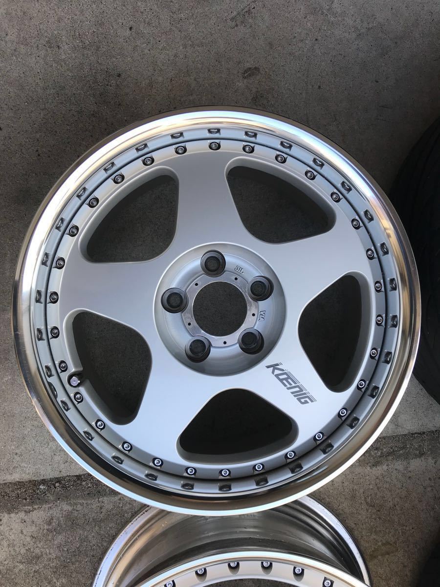 罕見SSR Speed Star柯尼希17寸鋁輪8J 9J +36 4件裝精品255 / 40R17 2件裝二手裝輪胎貴賓車那輛老車老車 原文:希少 SSR スピードスター ケーニッヒ 17インチアルミホイール 8J 9J +36 4本 美品 255/40R17 2本中古タイヤ付き VIPカー 当時物 旧車 