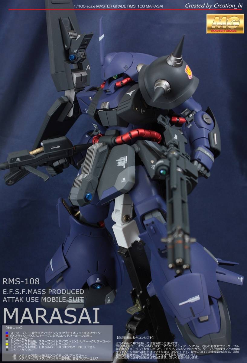 MG マラサイ ヤザン ゲーブル専用機 if設定 改修塗装済み完成品 追加武装(完成品)｜売買されたオークション情報、yahooの商品情報を