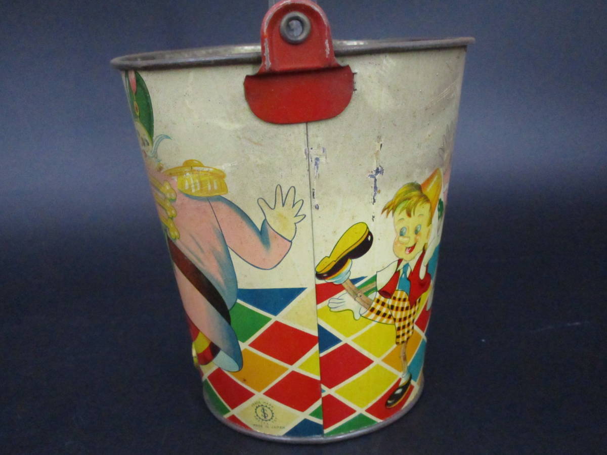  prompt decision Showa Retro toy. tin plate. bucket watering can bucket tin plate postage 510 jpy not yet cleaning hose deterioration Home center .(3458