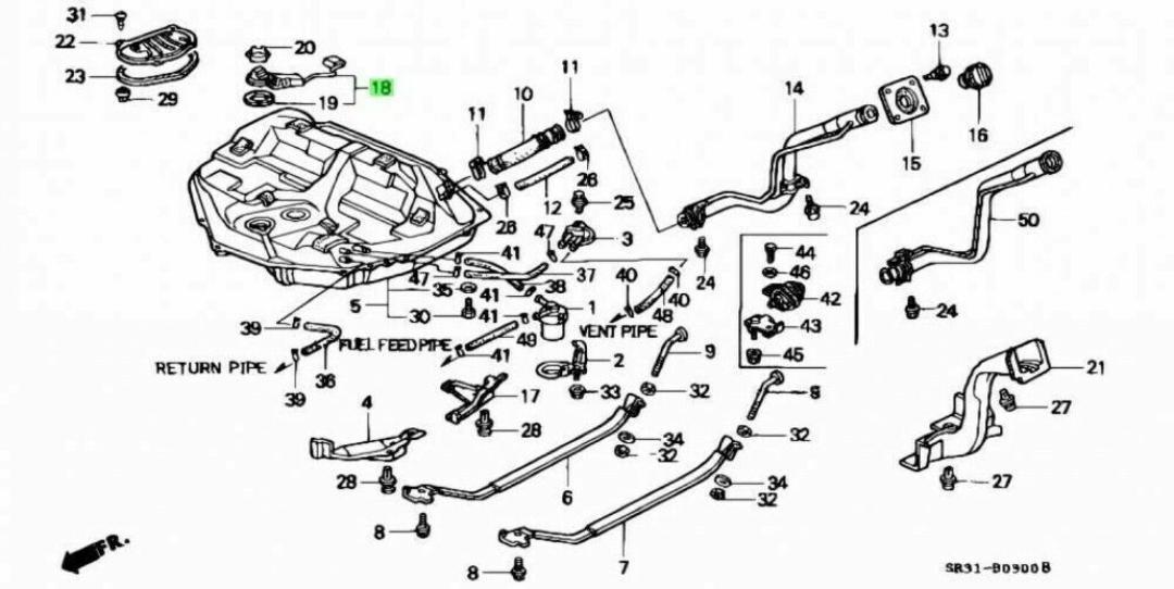 ホンダ 純正 92-95 シビック燃料タンク レベル送信ユニット H-636_画像3