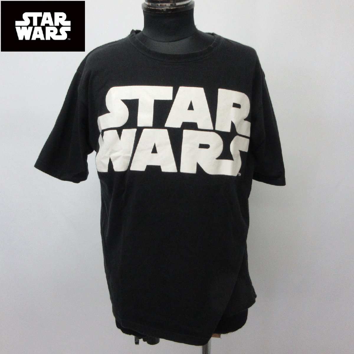 ■Disney STARWARS スターウォーズ Tシャツ ブラック ロゴT 半袖 3L　メンズ レディース 大きいサイズ コットン コレクション[BY0683_[BY0683]　の画像1