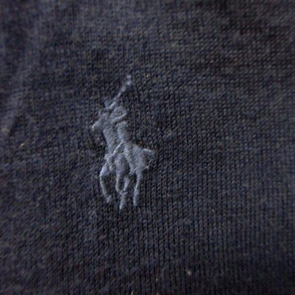 ■Ralph Lauren/ラルフローレン/長袖ウールカーディガン/ワンポイント刺繍/S/160/84A/ネイビー　[GI2494_[GI2494]　の画像9