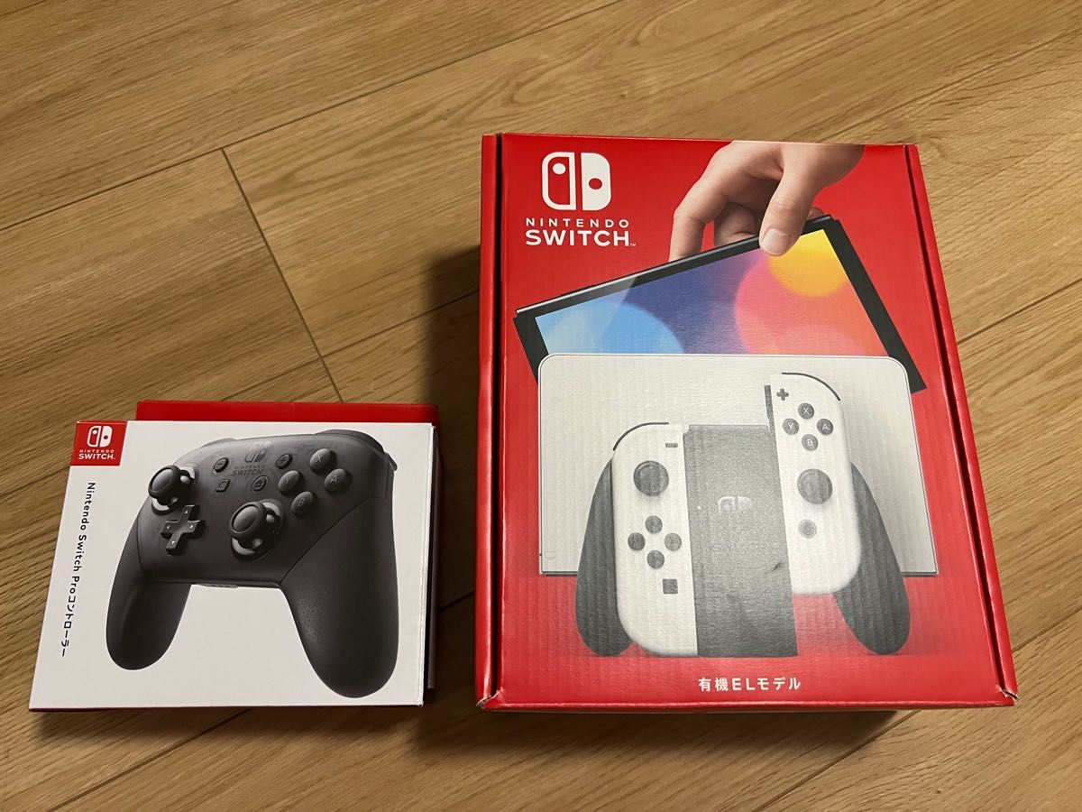 美品　Nintendo Switch 本体 有機ELモデル ホワイト　プロコン　純正　PRO コントローラー