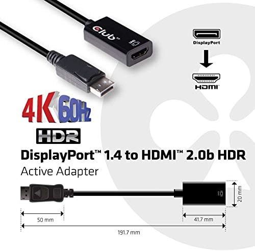 * не использовался Club3D DisplayPort 1.4 to HDMI 2.0b HDR( высокий динамический диапазон ) соответствует 4K 60Hz Active Adapter изменение адаптер (CAC-1080)