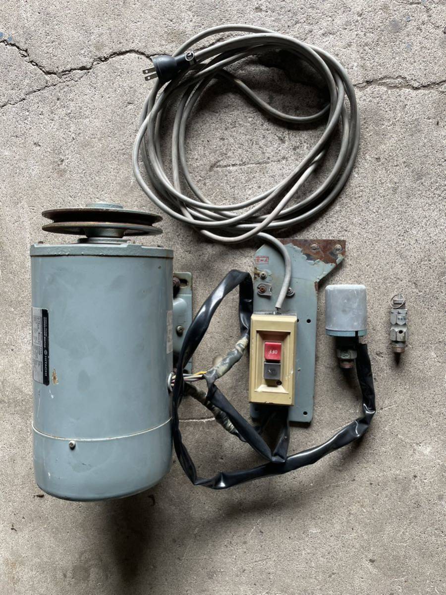 日立 コンプレッサー用モーター 0.75kw 100V /200V 兼用 動作 日立 コンプレッサー用モーター 0.75kw 100V /200V 兼用 動作