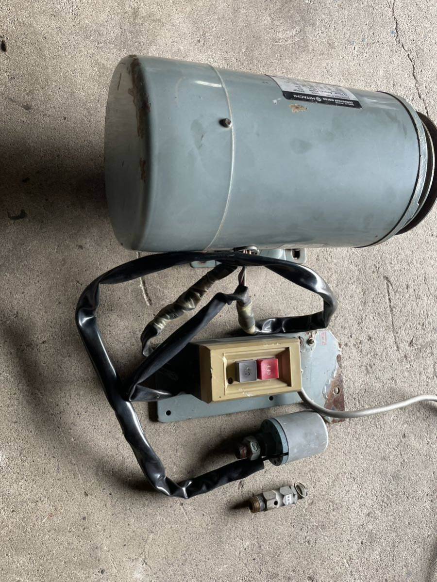 日立 コンプレッサー用モーター 0.75kw 100V /200V 兼用 動作 日立 コンプレッサー用モーター 0.75kw 100V /200V 兼用 動作