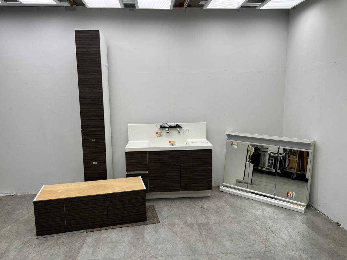 T3564☆展示美品☆イナックス☆洗面化粧台☆ミラー付き☆混合水栓