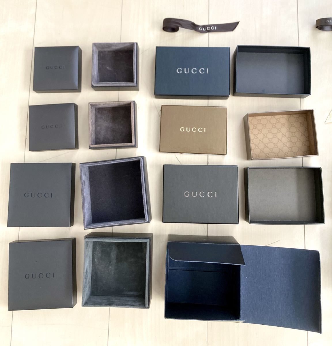 【即決/送料込み】((A))GUCCI/グッチ 純正 空箱/BOX サイズ色々13個セット(リボンもセット)_画像3