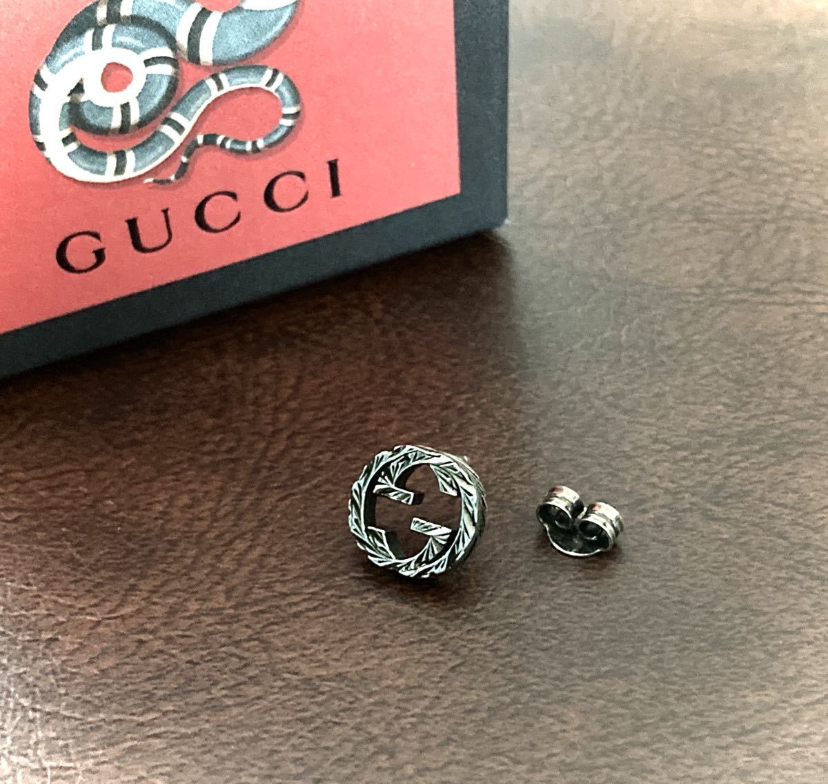 正規品/新品 GUCCI/グッチ アラベスク/インターロッキングG 片耳のみ 