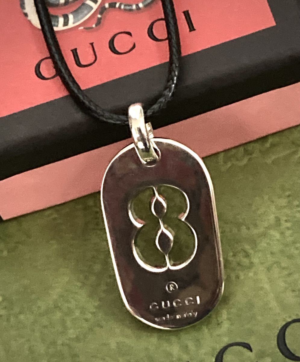GUCCI/グッチナンバープレート/No 8 タグ ネックレス/ペンダント GUCCI/グッチナンバープレート/No 8 タグ ネックレス/ペンダント